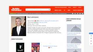 
                            5. Baz Luhrmann - Rotten Tomatoes