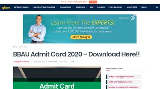 
                            4. BBAU Admit Card 2018 – Released | AglaSem Admission