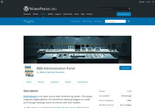 
                            9. BBB Administration Panel | WordPress.org