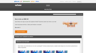 
                            8. BBB - Faça sua inscrição