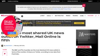 
                            11. BBC is the most shared UK news outlet on Twitter, Mail Online is fifth ...