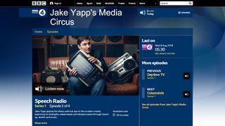 
                            13. BBC Radio 4 - Jake Yapp's Media Circus, Series 1, Speech ...