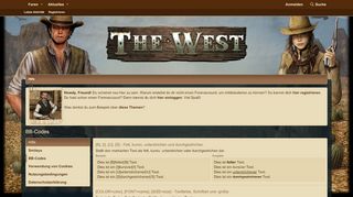 
                            2. BBCodes | The West - DE Forum