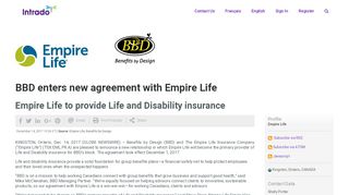 
                            12. BBD enters new agreement with Empire Life Toronto Stock Exchange ...