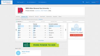 
                            11. BBDU - Babu Banarasi Das University | All Students & Alumni