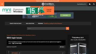
                            5. BBID login Issues - BlackBerry Forums at CrackBerry.com