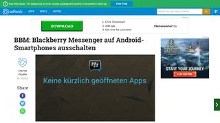 
                            8. BBM: Blackberry Messenger auf Android-Smartphones ausschalten