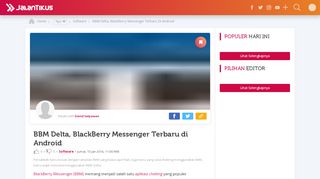 
                            3. BBM Delta, BlackBerry Messenger Terbaru di Android - JalanTikus.com