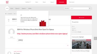 
                            6. BBM for Windows Phone Beta Now Open For Signup - OnePlus Community ...