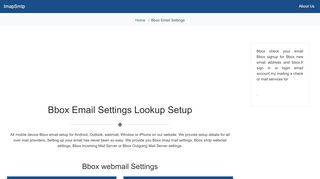 
                            12. Bbox Email Settings | Bbox Webmail | bbox.fr Email Setup