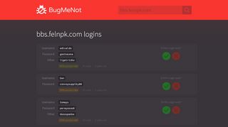 
                            1. bbs.felnpk.com logins - BugMeNot