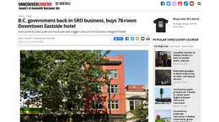 
                            12. B.C. government back in SRO business, buys 78-room Downtown ...