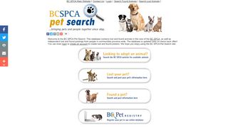 
                            5. BC SPCA Pet Search