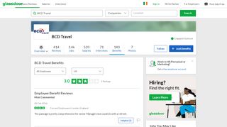 
                            12. BCD Travel Employee Benefits and Perks | Glassdoor.ie