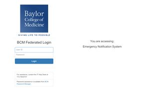 
                            13. BCM Federated Login - Baylor College of Medicine