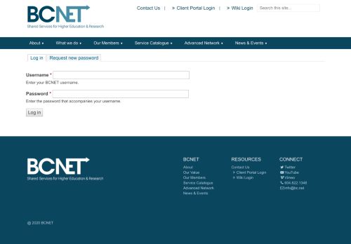 
                            7. BCNET | User login