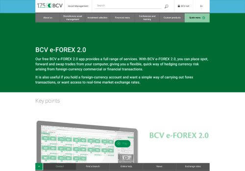 
                            10. BCV e-Forex 2.0 | BCV - Banque Cantonale Vaudoise