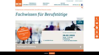 
                            11. BCW Weiterbildung - Weiterqualifizierung für Berufstätige