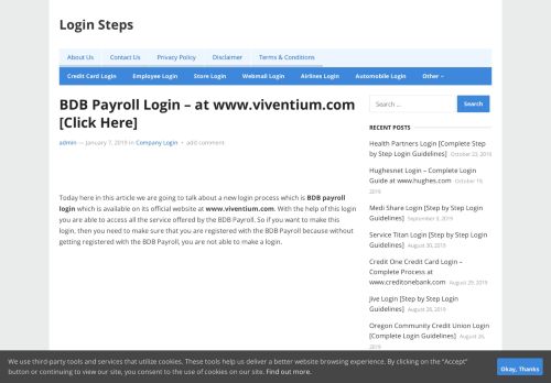 
                            7. BDB Payroll Login – at www.viventium.com [Click Here] | Login Steps
