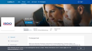 
                            10. BDO AG - 51 Stellenangebote auf jobs.ch