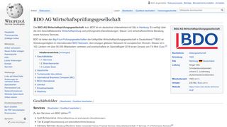 
                            10. BDO AG Wirtschaftsprüfungsgesellschaft – Wikipedia