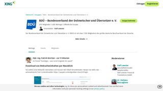 
                            9. BDÜ – Bundesverband der Dolmetscher und Übersetzer e. V. | XING