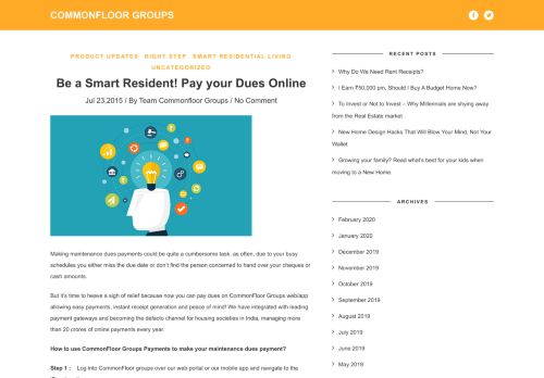 
                            6. Be a Smart Resident! Pay your Dues Online | CommonFloor Groups