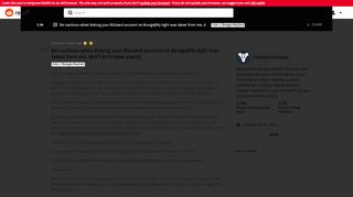 
                            5. Be cautious when linking your Blizzard account on Bungie[My light ...