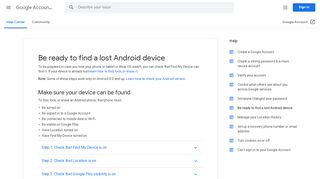 
                            5. Be ready to find a lost Android device - Google Account Help