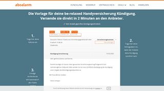 
                            7. be-relaxed Handyversicherung direkt online kündigen - Aboalarm