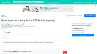 
                            12. Beam impedance study for the BESSY-II storage ring - ResearchGate