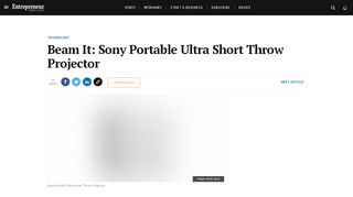 
                            4. Beam It: Sony Portable Ultra Short Throw Projector - Entrepreneur
