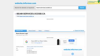 
                            8. beam-services.ocdsb.ca at WI. Beam Browser Login - Website Informer