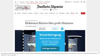 
                            13. Beamen: Elektronen flüstern über große Distanzen - FAZ