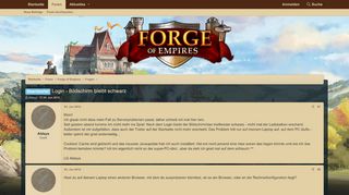 
                            1. Beantwortet - Login - Bildschirm bleibt schwarz | Forge of Empires ...