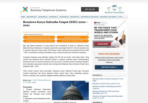 
                            8. Beasiswa Karya Salemba Empat (KSE) 2019 – 2020 - Beasiswa ...