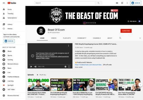 
                            3. Beast Of Ecom - YouTube