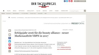 
                            7. beauty alliance Deutschland GmbH & Co KG: Erfolgsjahr 2016 für die ...