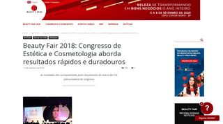 
                            13. Beauty Fair 2018: Congresso de Estética e Cosmetologia aborda ...