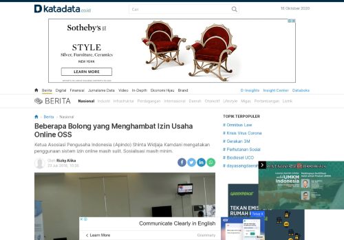 
                            11. Beberapa Bolong yang Menghambat Izin Usaha Online OSS - Katadata