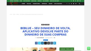 
                            10. Beblue – Seu dinheiro de volta, aplicativo devolve ... - Portal Cambé