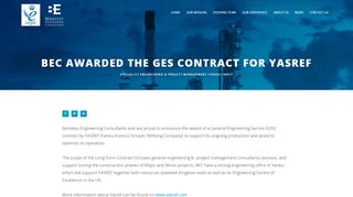 
                            12. BEC awarded the GES Contract for YASREF – Berkeley ...