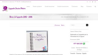 
                            10. Becas de logopedia 2015 - 2016 - Tenerife - Logopedajessica.es