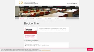 
                            11. Beck online - Hochschule Augsburg