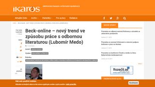 
                            12. Beck-online – nový trend ve způsobu práce s odbornou literaturou ...