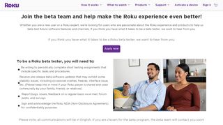 
                            12. Become a beta tester | Roku