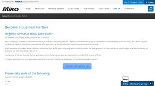 
                            8. Become a Business Partner - Miro.co.za