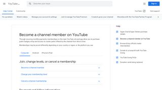 
                            7. Become a channel member on the main YouTube app and ...