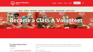 
                            7. Become a Class A Volunteer - Special Olympics Indiana