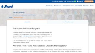 
                            1. Become a Partner | Instant Personal Loans - Indiabulls Dhani